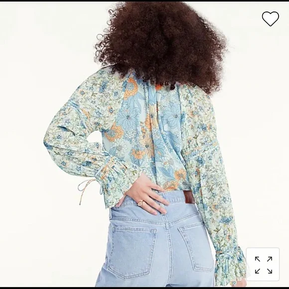 J Crew Blue Floral Top - Picture 4 of 8